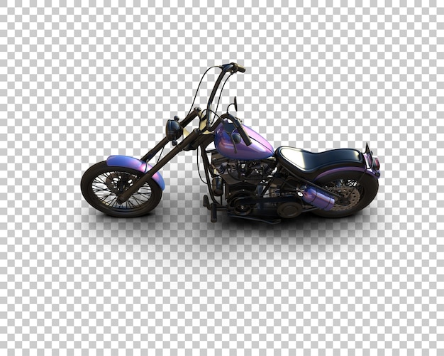 Motocicleta aislada en el fondo Ilustración de renderización 3D