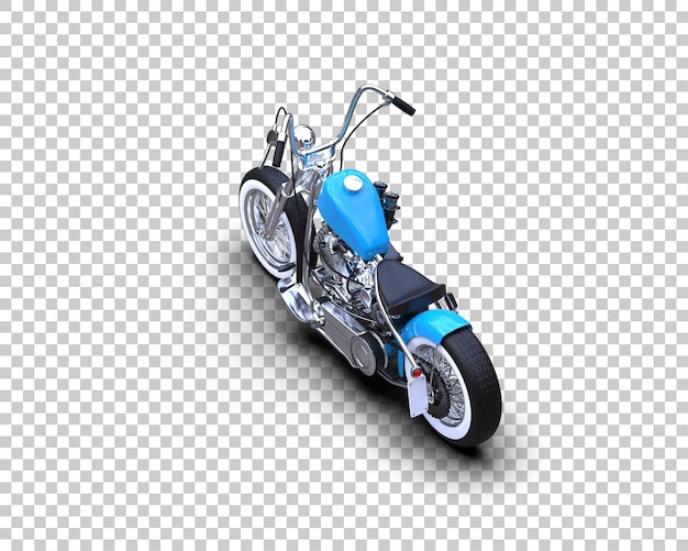 Motocicleta aislada en el fondo Ilustración de renderización 3D