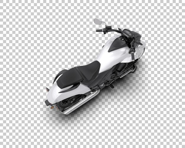 Motocicleta aislada en el fondo Ilustración de renderización 3D
