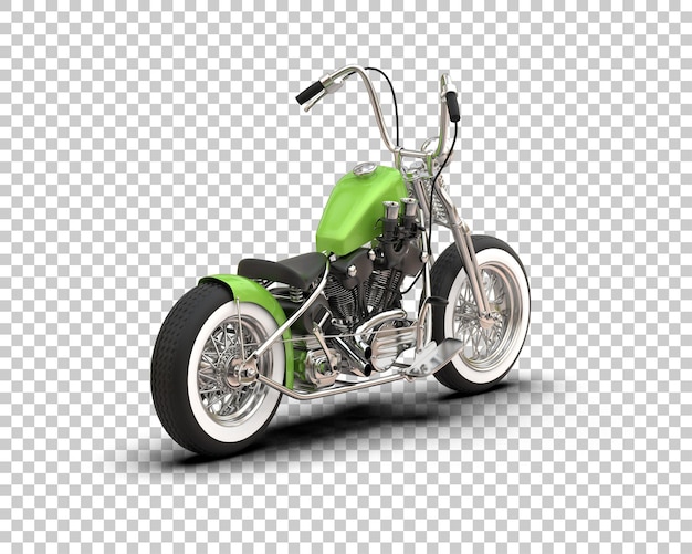 Motocicleta aislada en el fondo Ilustración de renderización 3D