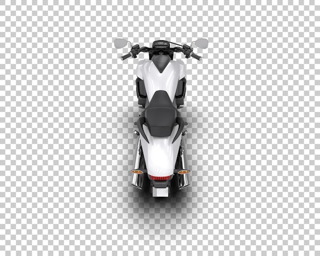 Motocicleta aislada en el fondo Ilustración de renderización 3D