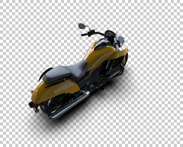 Motocicleta aislada en el fondo Ilustración de renderización 3D