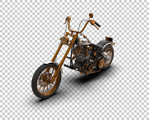 Motocicleta aislada en el fondo Ilustración de renderización 3D