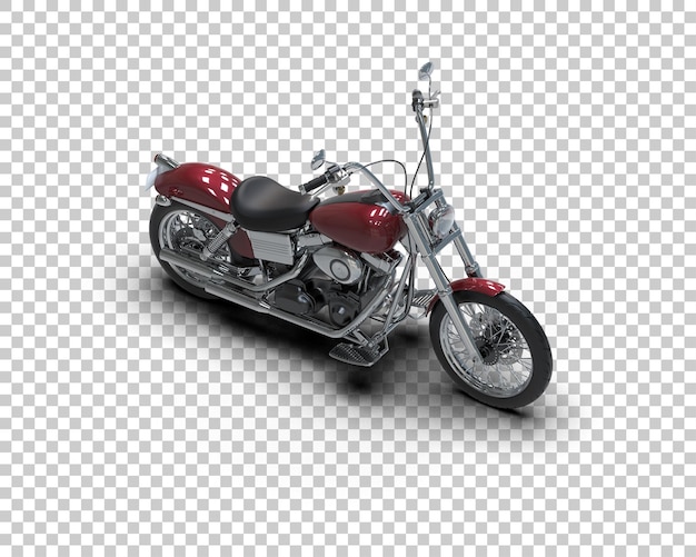 Motocicleta aislada en el fondo Ilustración de renderización 3D