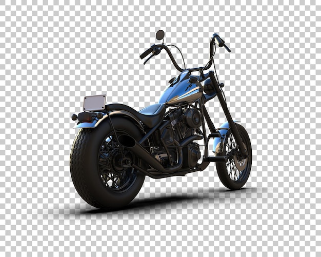 Motocicleta aislada en el fondo Ilustración de renderización 3D
