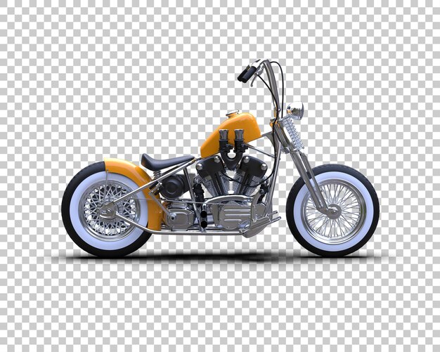 Motocicleta aislada en el fondo Ilustración de renderización 3D