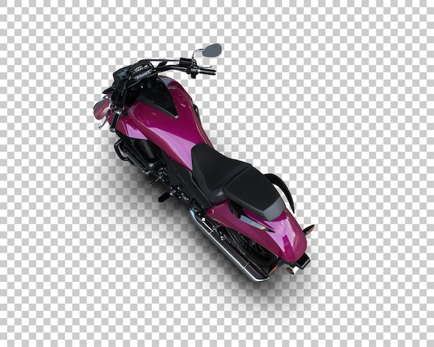 Motocicleta aislada en el fondo Ilustración de renderización 3D