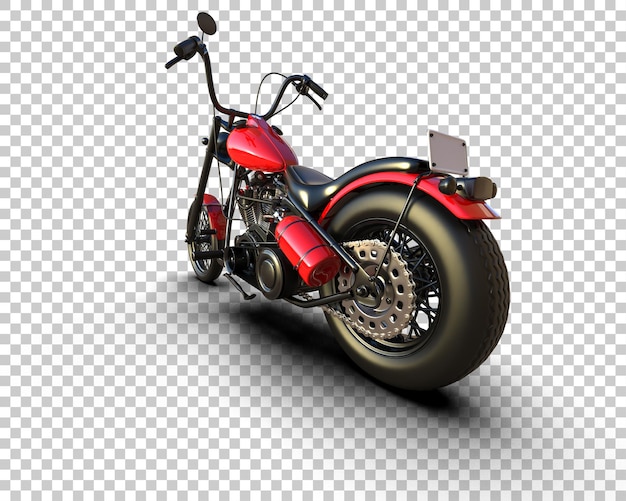 Motocicleta aislada en el fondo Ilustración de renderización 3D