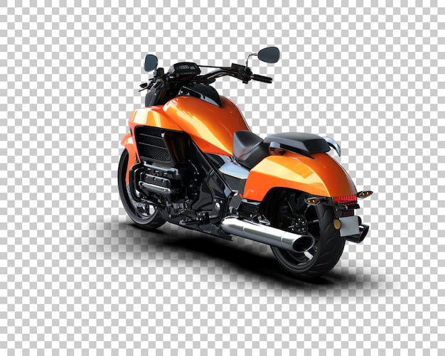 Motocicleta aislada en el fondo Ilustración de renderización 3D