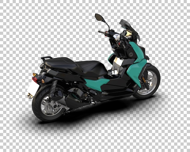 Motocicleta aislada en el fondo Ilustración de renderización 3D