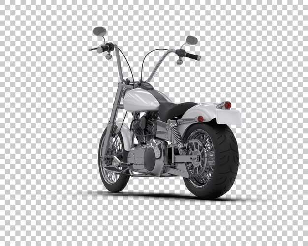 Motocicleta aislada en el fondo Ilustración de renderización 3D