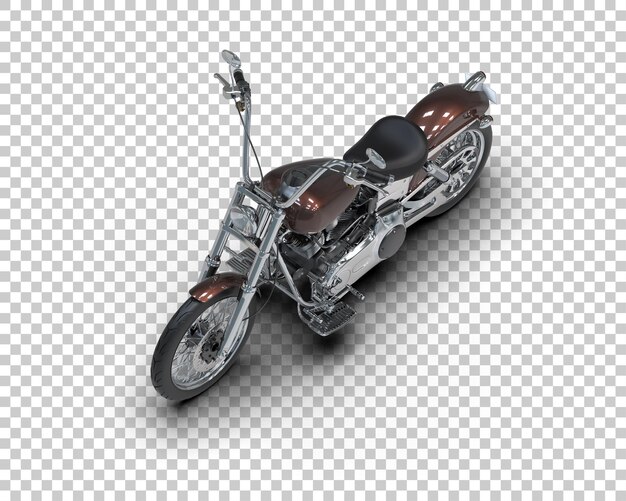 Motocicleta aislada en el fondo Ilustración de renderización 3D