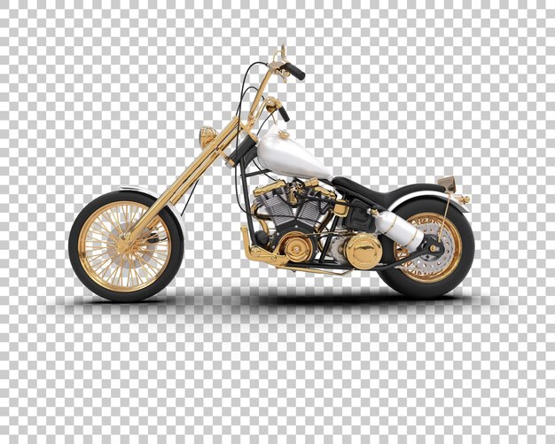 Motocicleta aislada en el fondo Ilustración de renderización 3D