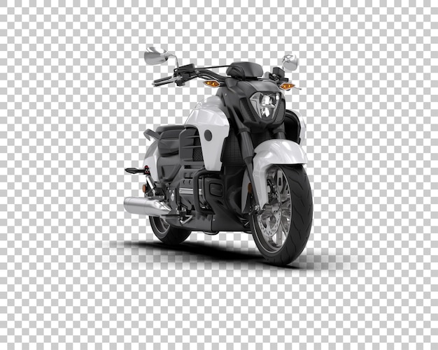Motocicleta aislada en el fondo Ilustración de renderización 3D