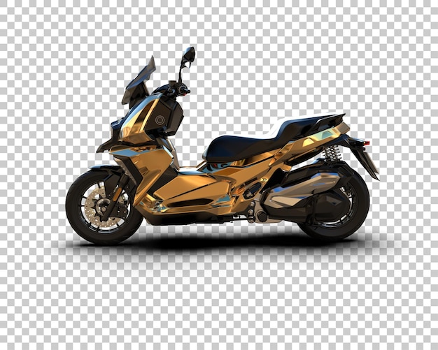 Motocicleta aislada en el fondo Ilustración de renderización 3D