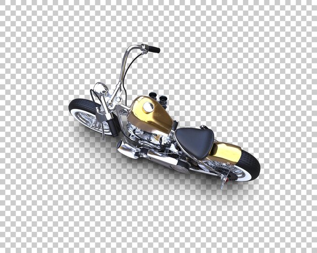 Motocicleta aislada en el fondo Ilustración de renderización 3D
