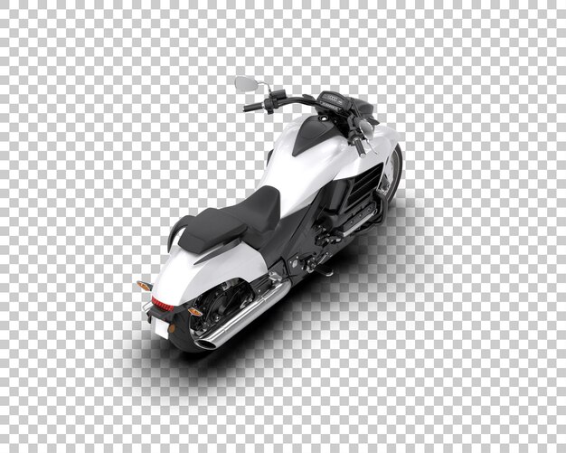 Motocicleta aislada en el fondo Ilustración de renderización 3D
