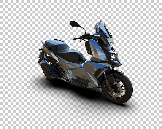 Motocicleta aislada en el fondo Ilustración de renderización 3D