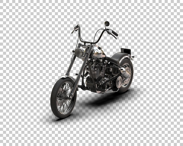 Motocicleta aislada en el fondo Ilustración de renderización 3D