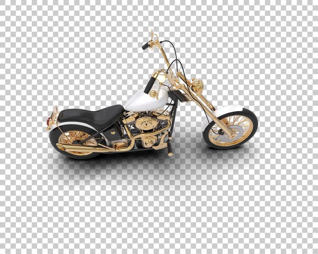 Motocicleta aislada en el fondo Ilustración de renderización 3D