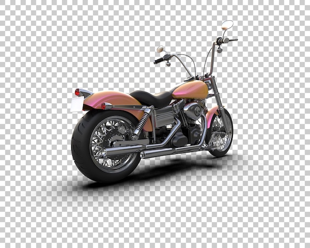 Motocicleta aislada en el fondo Ilustración de renderización 3D
