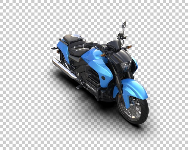 Motocicleta aislada en el fondo Ilustración de renderización 3D