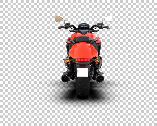 Motocicleta aislada en el fondo Ilustración de renderización 3D