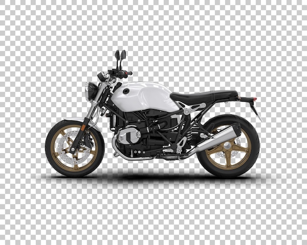 Motocicleta aislada en el fondo Ilustración de renderización 3D