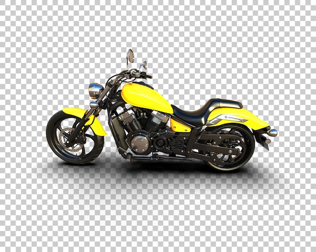 Motocicleta aislada en el fondo Ilustración de renderización 3D