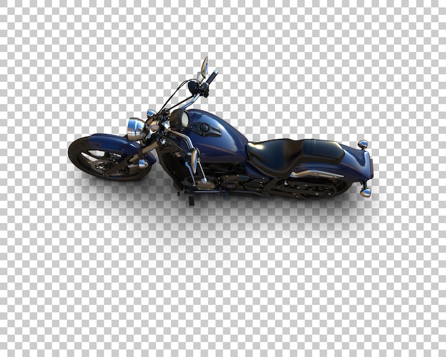 Motocicleta aislada en el fondo Ilustración de renderización 3D