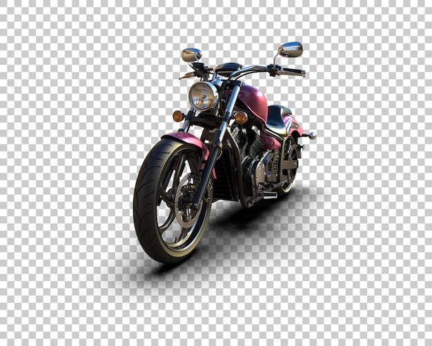 Motocicleta aislada en el fondo Ilustración de renderización 3D