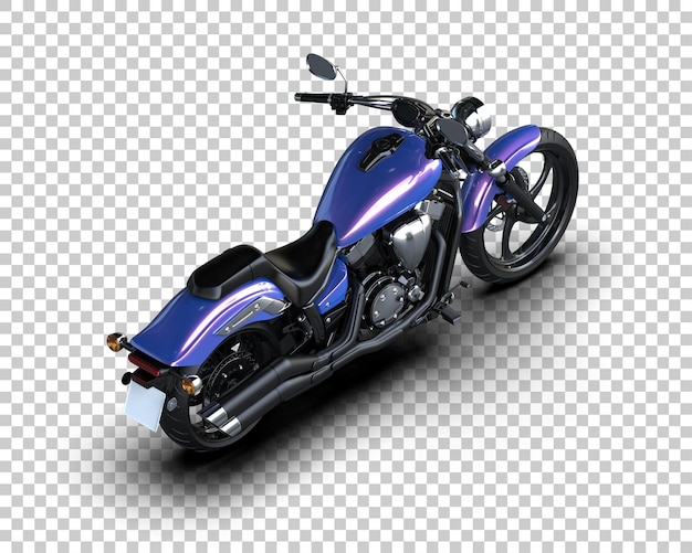 Motocicleta aislada en el fondo Ilustración de renderización 3D