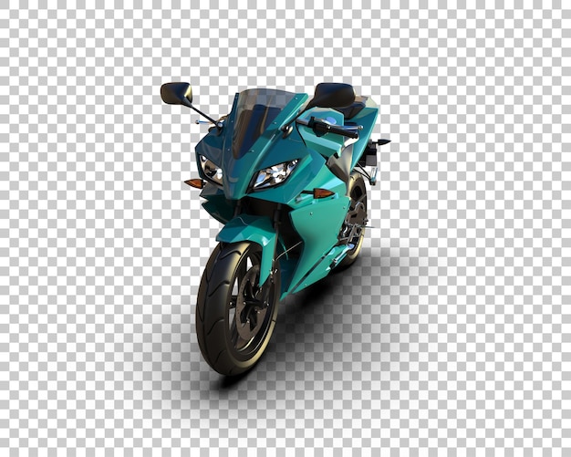 Motocicleta aislada en el fondo Ilustración de renderización 3D