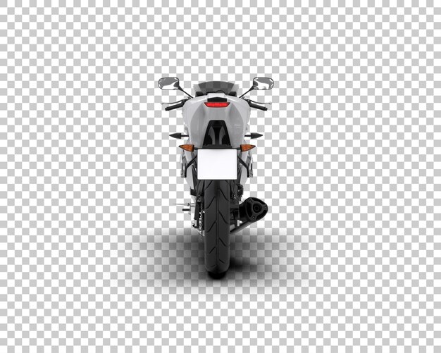 Motocicleta aislada en el fondo Ilustración de renderización 3D