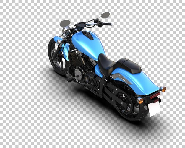 Motocicleta aislada en el fondo Ilustración de renderización 3D