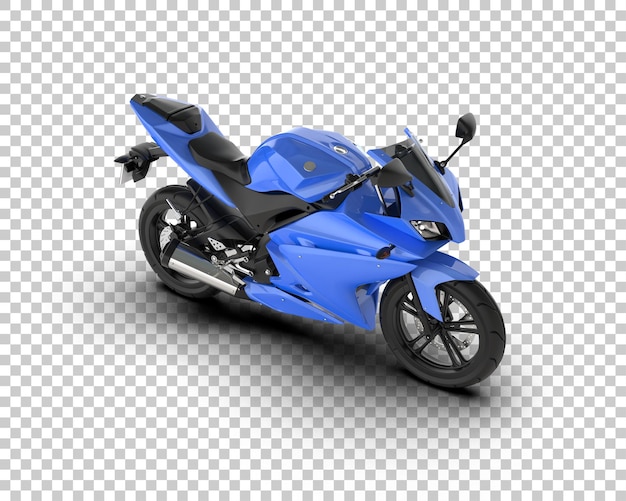 Motocicleta aislada en el fondo Ilustración de renderización 3D