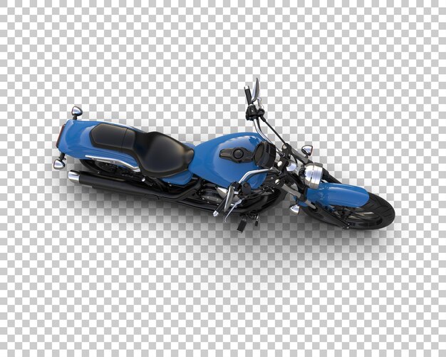 Motocicleta aislada en el fondo Ilustración de renderización 3D