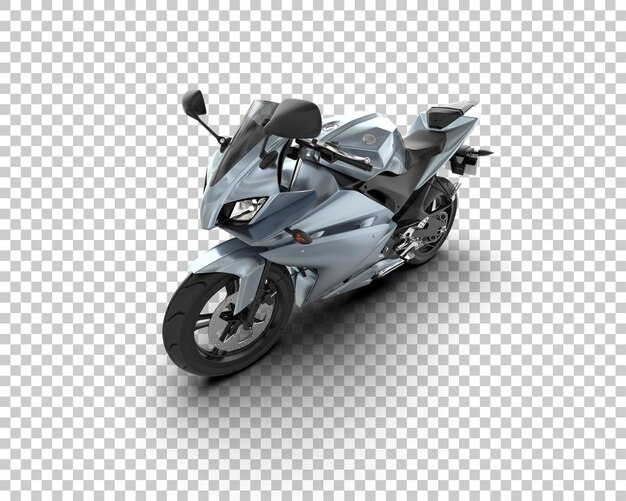 Motocicleta aislada en el fondo Ilustración de renderización 3D