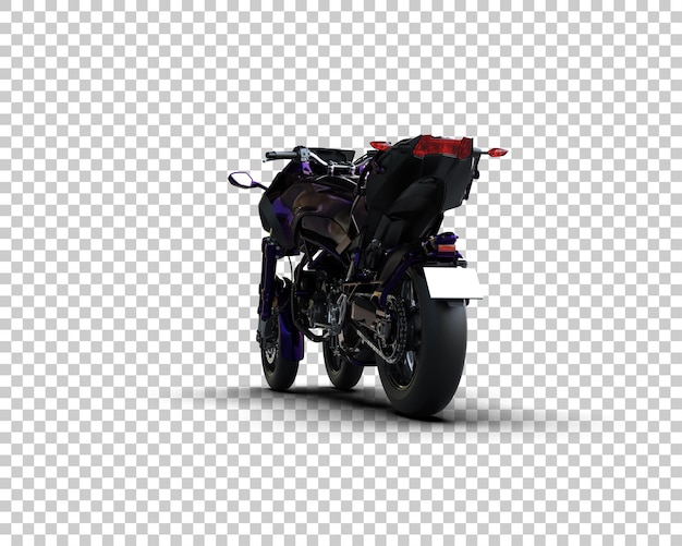 Motocicleta aislada en el fondo Ilustración de renderización 3D