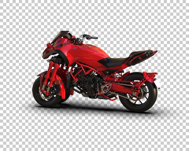 Motocicleta aislada en el fondo Ilustración de renderización 3D