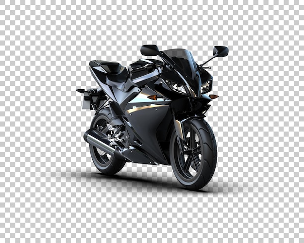 Motocicleta aislada en el fondo Ilustración de renderización 3D