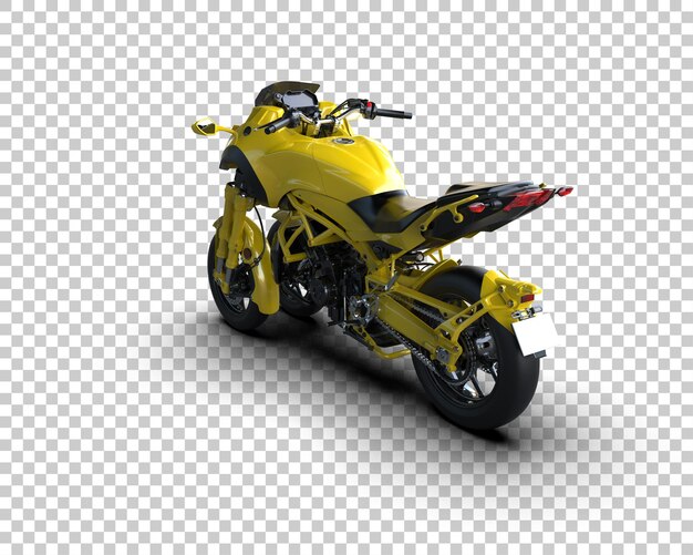 Motocicleta aislada en el fondo Ilustración de renderización 3D