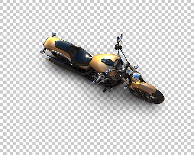 Motocicleta aislada en el fondo Ilustración de renderización 3D