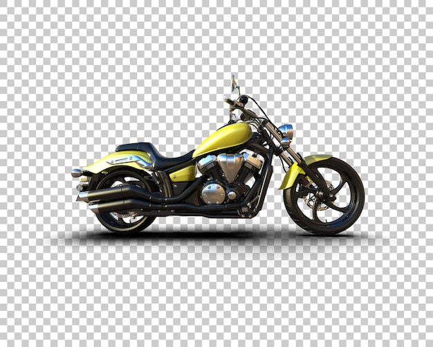 Motocicleta aislada en el fondo Ilustración de renderización 3D