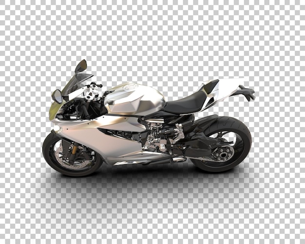 Motocicleta aislada en el fondo Ilustración de renderización 3D