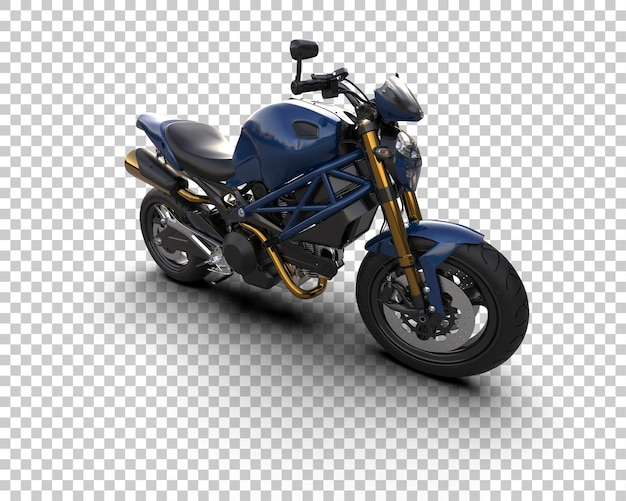 Motocicleta aislada en el fondo Ilustración de renderización 3D