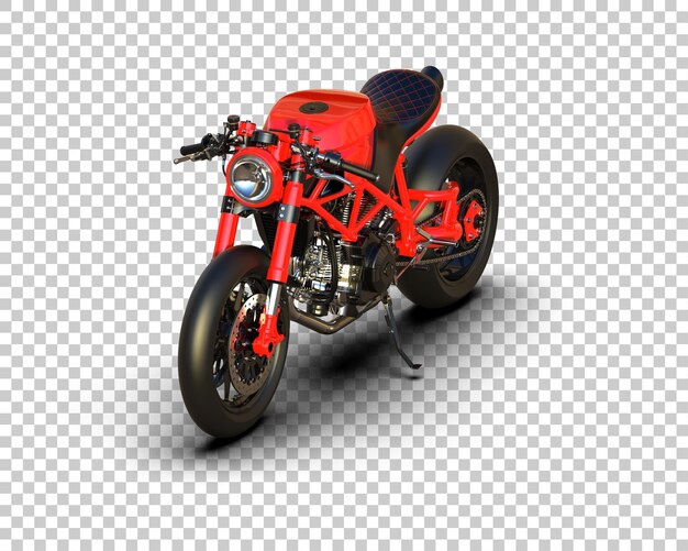 Motocicleta aislada en el fondo Ilustración de renderización 3D
