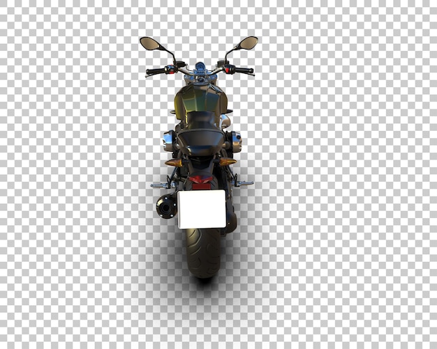 Motocicleta aislada en el fondo Ilustración de renderización 3D