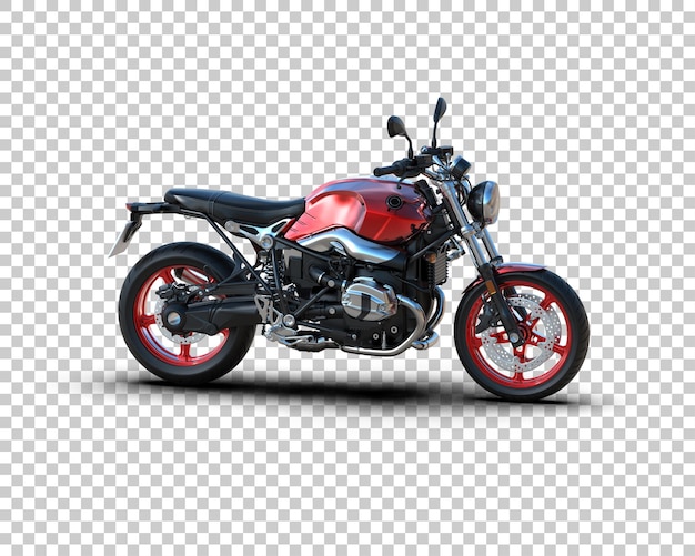Motocicleta aislada en el fondo Ilustración de renderización 3D