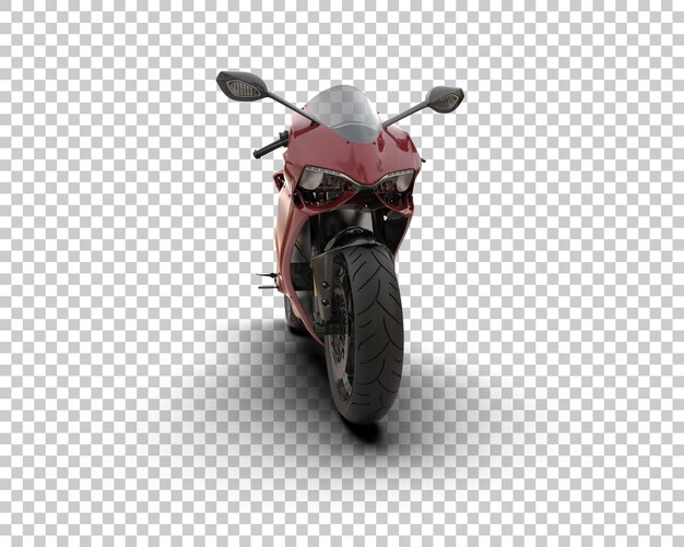 Motocicleta aislada en el fondo Ilustración de renderización 3D